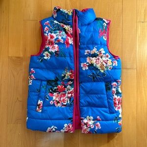 Reversible girls puffer vest